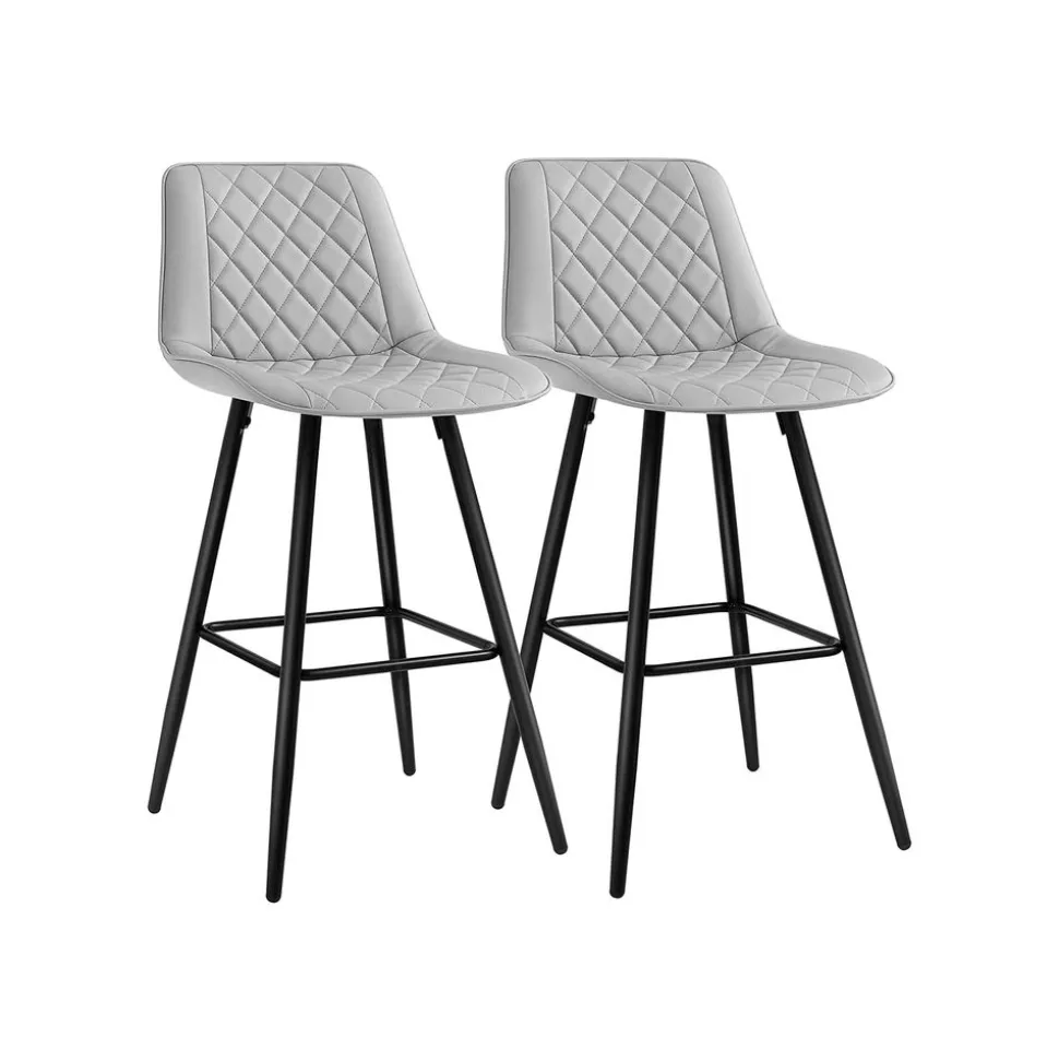 Shop SONGMICS 2 Chaises salle à manger gris