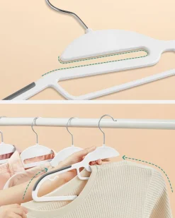 Store SONGMICS 20 Cintres antidérapants blanc