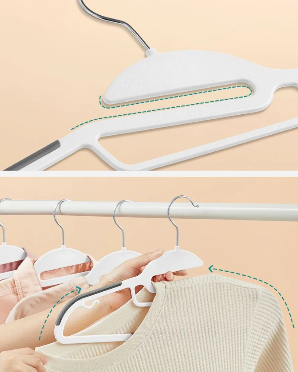 Store SONGMICS 20 Cintres antidérapants blanc