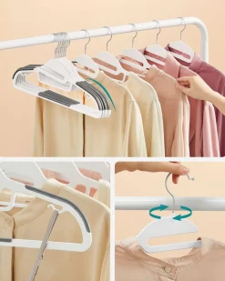 Store SONGMICS 20 Cintres antidérapants blanc