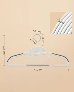 Store SONGMICS 20 Cintres antidérapants blanc