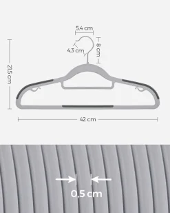 Cheap SONGMICS 50 Cintres antidérapants gris