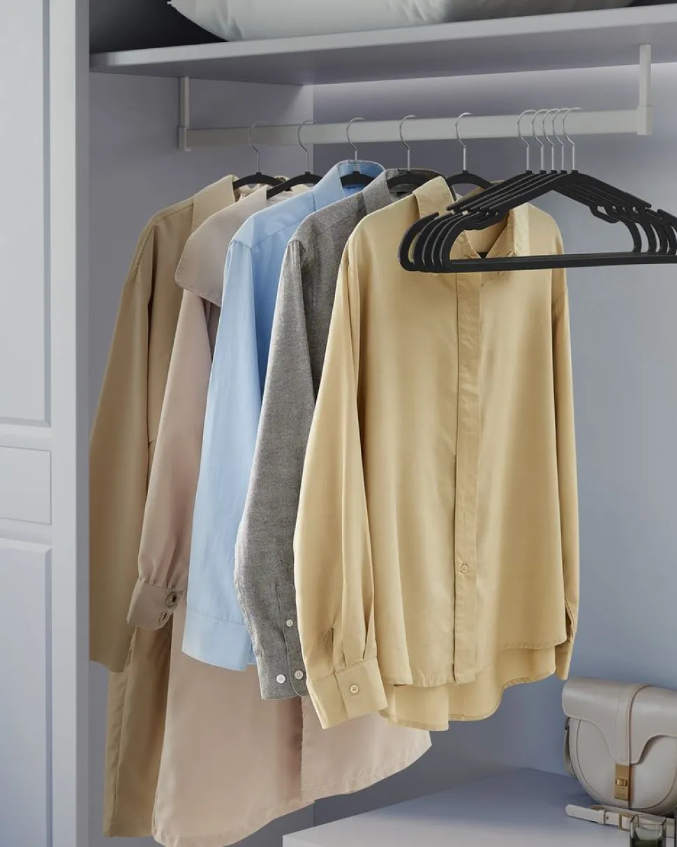 Store SONGMICS 20 Cintres bois enfant Jaune