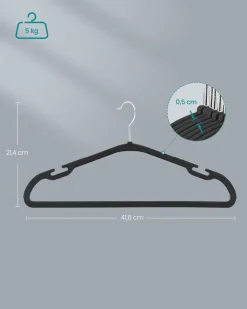 Store SONGMICS 20 Cintres bois enfant Jaune