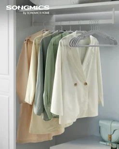 Store SONGMICS 20 Cintres bois enfant Jaune