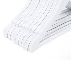 New SONGMICS 20 Cintres enfant bois Blanc