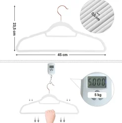 Cheap SONGMICS 30 Cintres large velours blanc