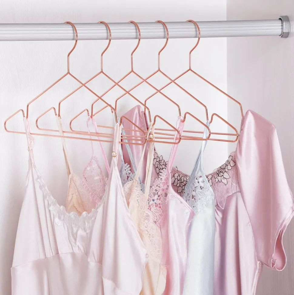 Cheap SONGMICS 10 Cintres métal rose gold