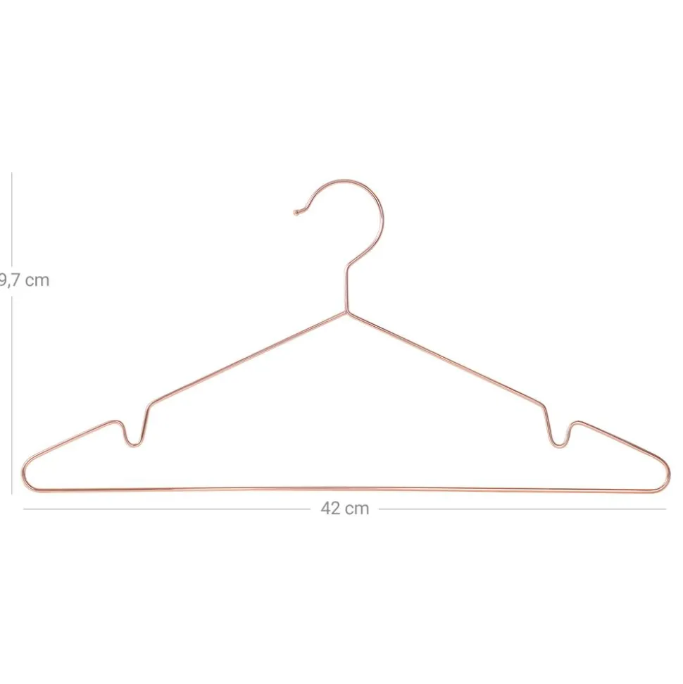 Cheap SONGMICS 10 Cintres métal rose gold