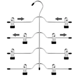 Clearance SONGMICS 3 Cintres multiples pinces métal Noir