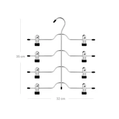 Clearance SONGMICS 3 Cintres multiples pinces métal Noir