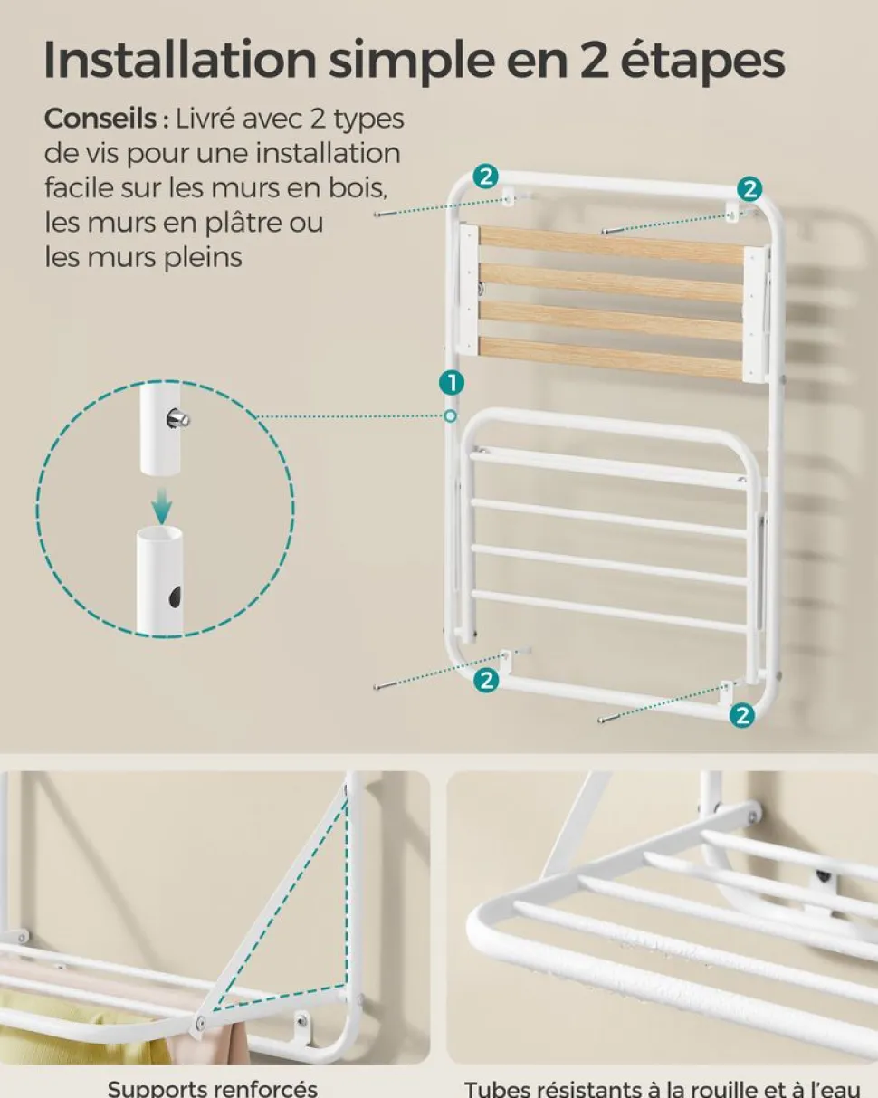 Online SONGMICS 10 Cintres pantalons noir