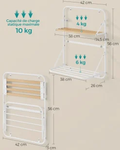 Online SONGMICS 10 Cintres pantalons noir