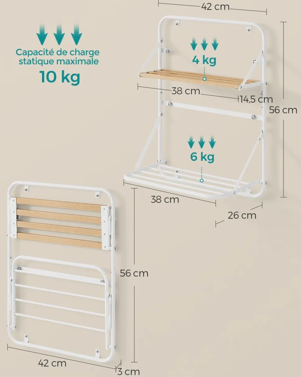 Online SONGMICS 10 Cintres pantalons noir