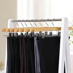 Best SONGMICS 8 Cintres pinces bois