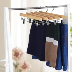 Best SONGMICS 8 Cintres pinces bois