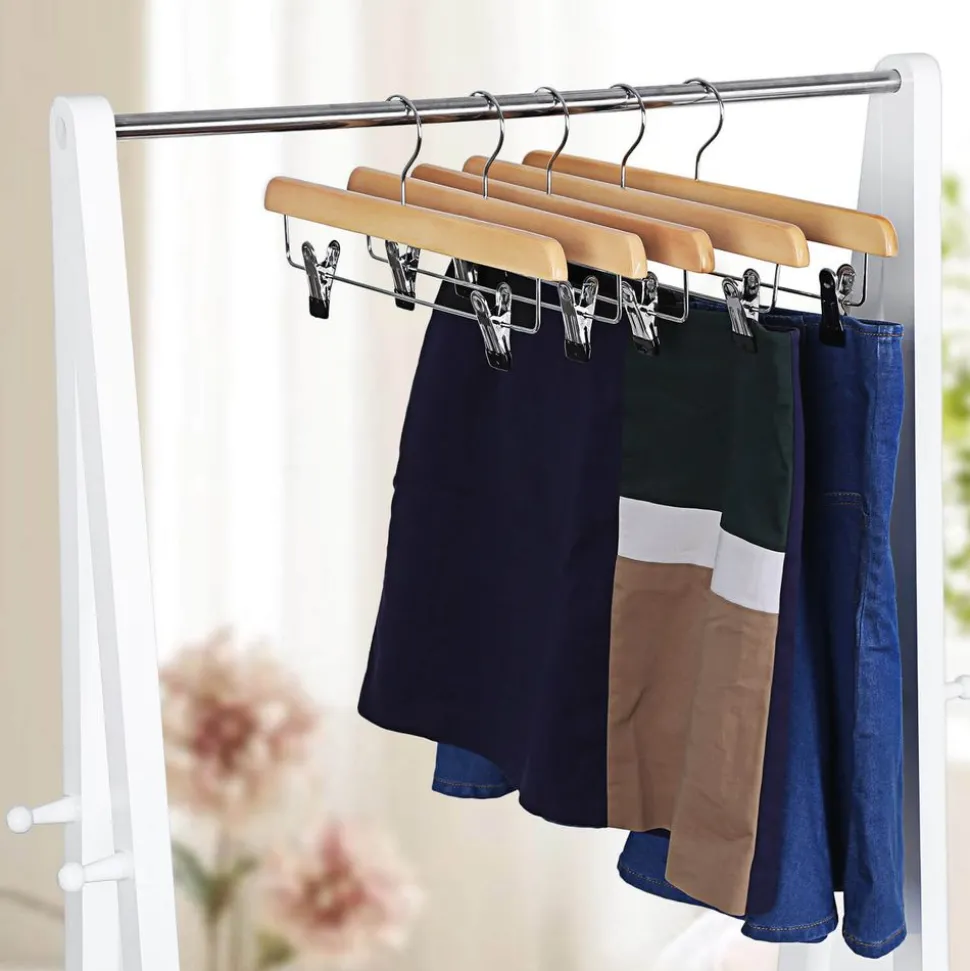 Best SONGMICS 8 Cintres pinces bois