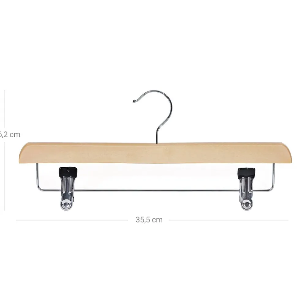 Best SONGMICS 8 Cintres pinces bois