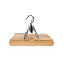 Cheap SONGMICS 12 Cintres pinces bois clair