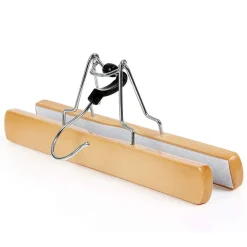 Cheap SONGMICS 12 Cintres pinces bois clair