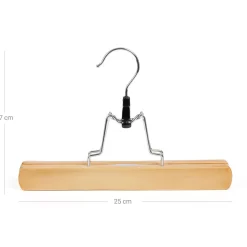 Cheap SONGMICS 12 Cintres pinces bois clair