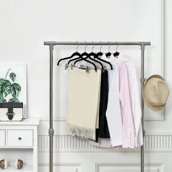 New SONGMICS 12 Cintres pinces noir