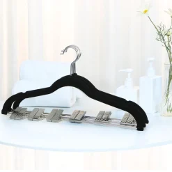 New SONGMICS 12 Cintres pinces noir