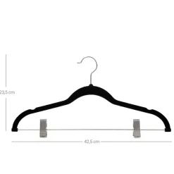 New SONGMICS 12 Cintres pinces noir