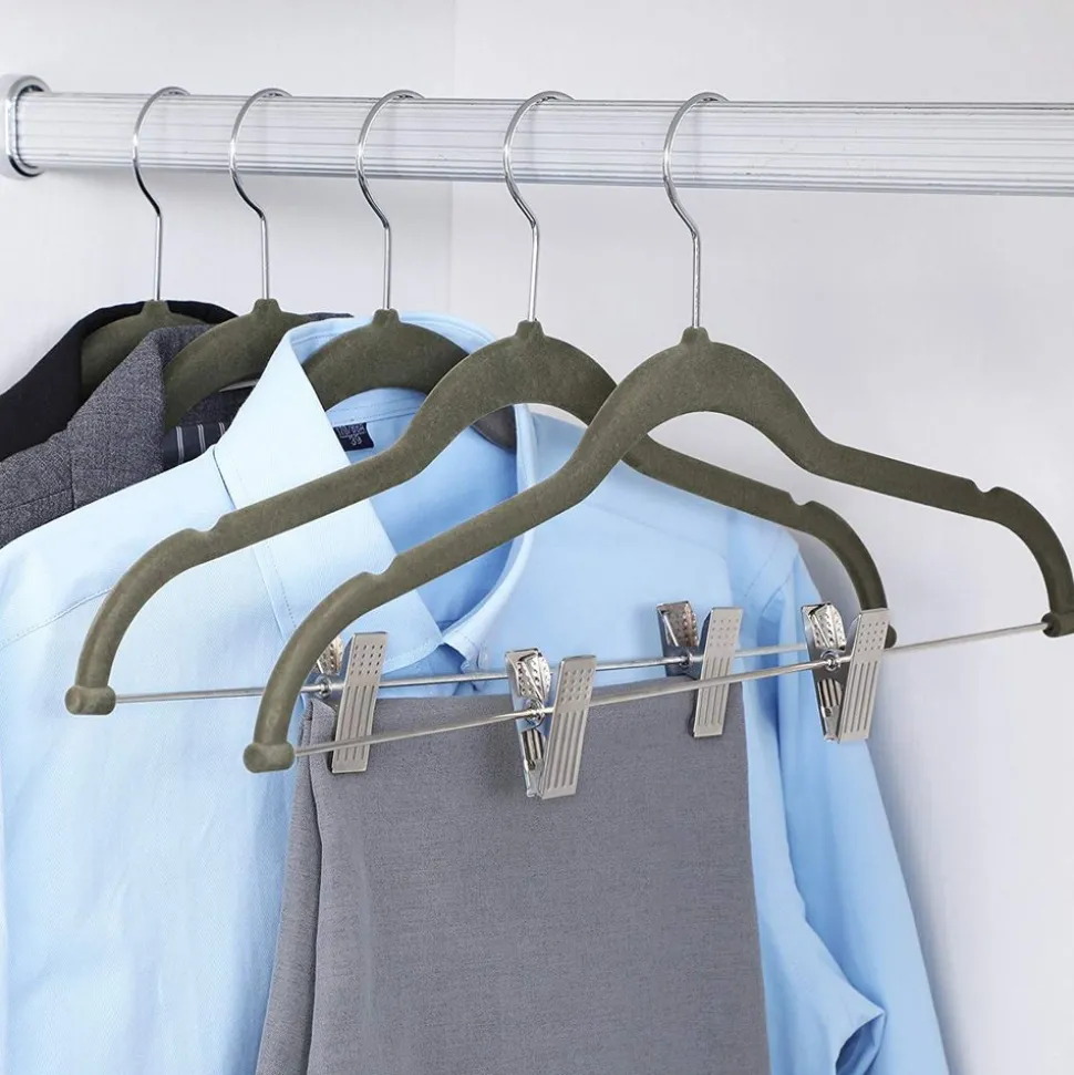 New SONGMICS 12 Cintres pinces noir