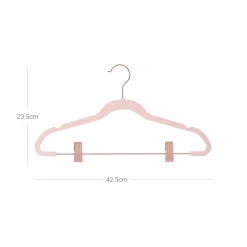 Cheap SONGMICS 24 Cintres pinces velours Rose