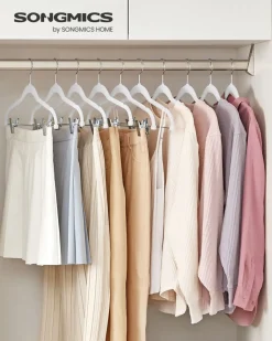 Best Sale SONGMICS 20 Cintres pour pantalons en velours blanc