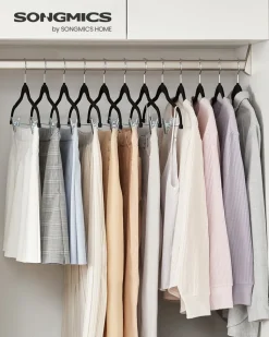 Best Sale SONGMICS 20 Cintres pour pantalons en velours blanc