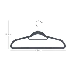 Shop SONGMICS 100 Cintres velours gris clair