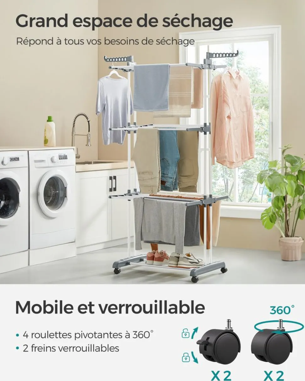 Outlet SONGMICS 30 Cintres velours rose