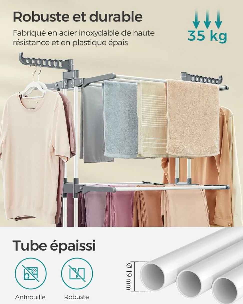 Outlet SONGMICS 30 Cintres velours rose