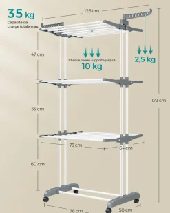 Outlet SONGMICS 30 Cintres velours rose