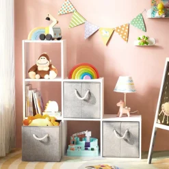 New SONGMICS 3 Cubes poignée Gris