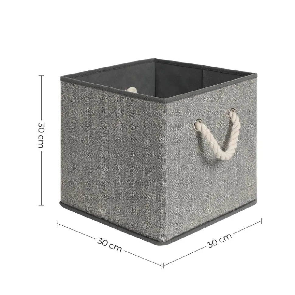 New SONGMICS 3 Cubes poignée Gris