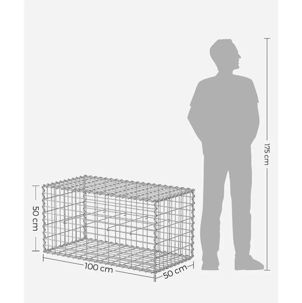 Shop SONGMICS 2 Gabions 100 x 50 x 30 cm