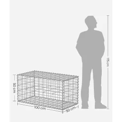 Sale SONGMICS 3 Gabions 100 x 50 x 50 cm