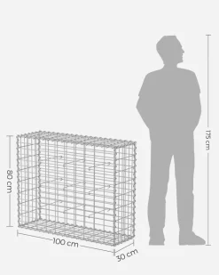 Online SONGMICS 3 Gabions 100 x 80 x 30 cm