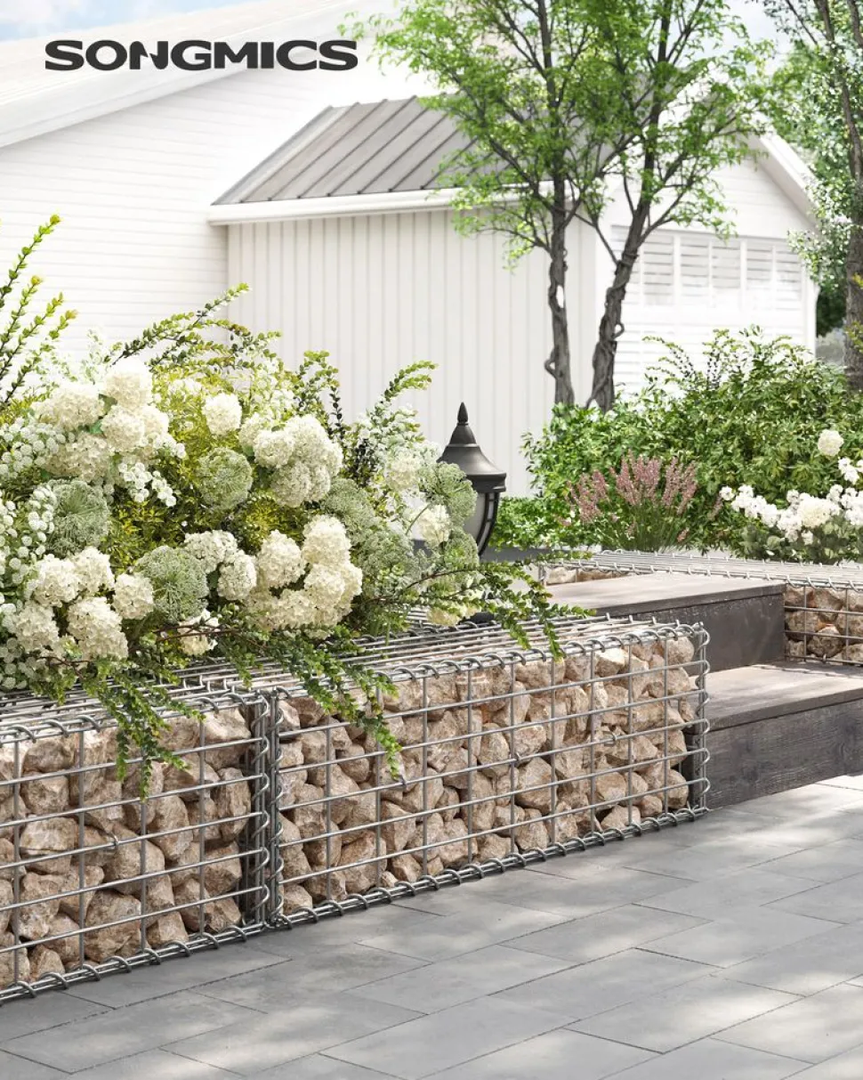 Shop SONGMICS 4 Gabions 100 x 50 x 50 cm