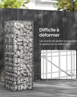 Shop SONGMICS 4 Gabions 100 x 50 x 50 cm