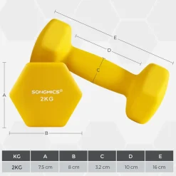 Cheap SONGMICS 2 Haltères 3 kg jaune