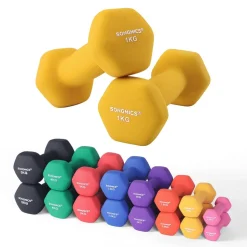 Best SONGMICS 2 Haltères 0,5 kg rose