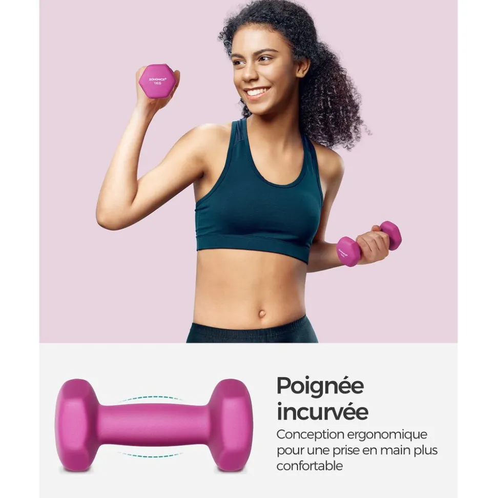 New SONGMICS 2 Haltères 4 kg Vert