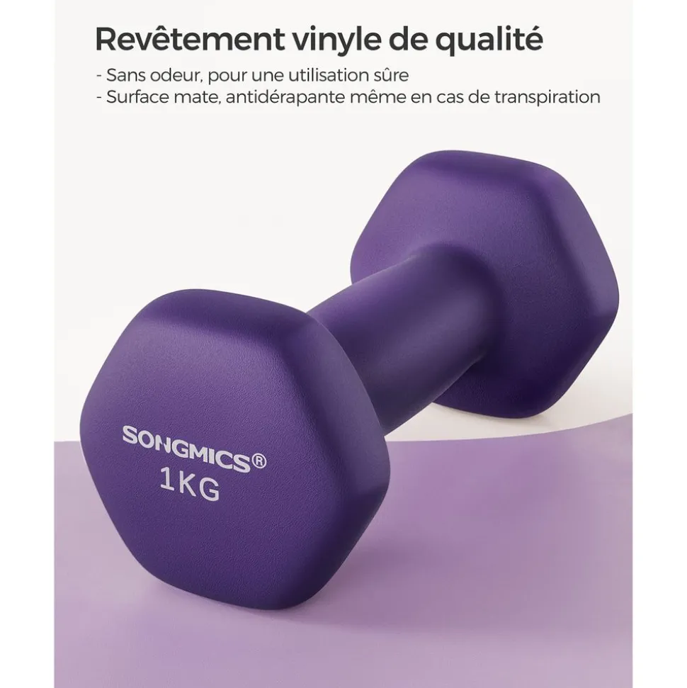 New SONGMICS 2 Haltères 4 kg Vert
