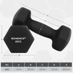 Discount SONGMICS 6 Haltères jaune rose violet Noir