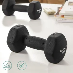 Discount SONGMICS 6 Haltères jaune rose violet Noir