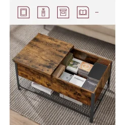 Hot SONGMICS 2 Meubles de rangement industriel Marron Rustique + Noir